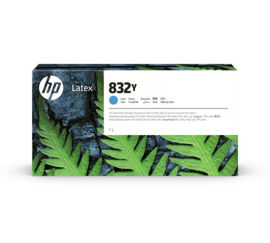 Picture of HP 832Y 1L Cyan Latex Ink Cartridge For HP Latex 700/700W Printers - 4UV06A