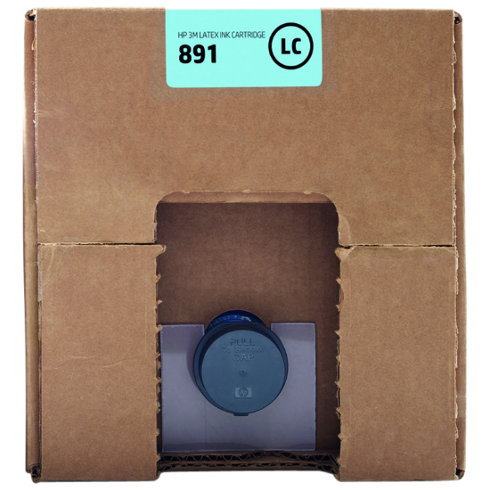 Picture of HP 891 10L Lt Cyan Latex Ink Cartridge For HP Latex 3200/3600 Printers - G0Y76A