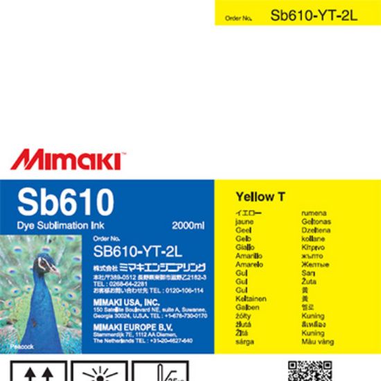 Picture of Sb610 2 Liter Dye sublimation ink pack Yellow T