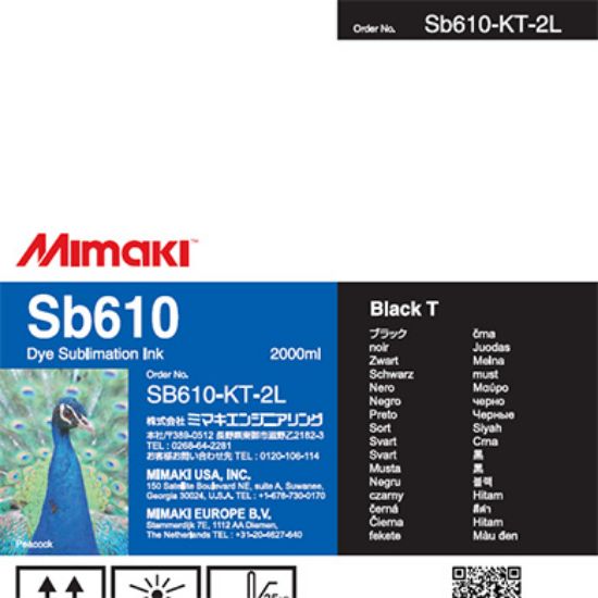 Picture of Sb610 2 Liter Dye sublimation ink pack Black T
