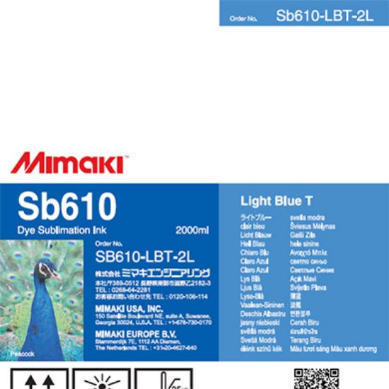 Picture of Sb610 2 Liter Dye sublimation ink pack Light Blue T