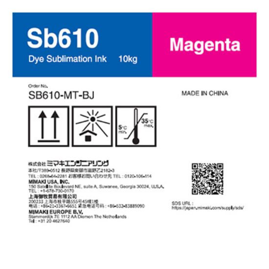 Picture of Sb610 10 Liter Dye sublimation ink tank Magenta T