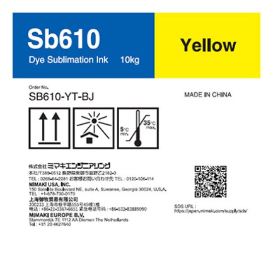 Picture of Sb610 10 Liter Dye sublimation ink tank Yellow T