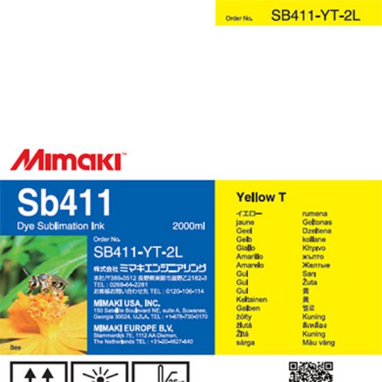 Picture of Sb411 2 Liter Dye sublimation ink pack Yellow T